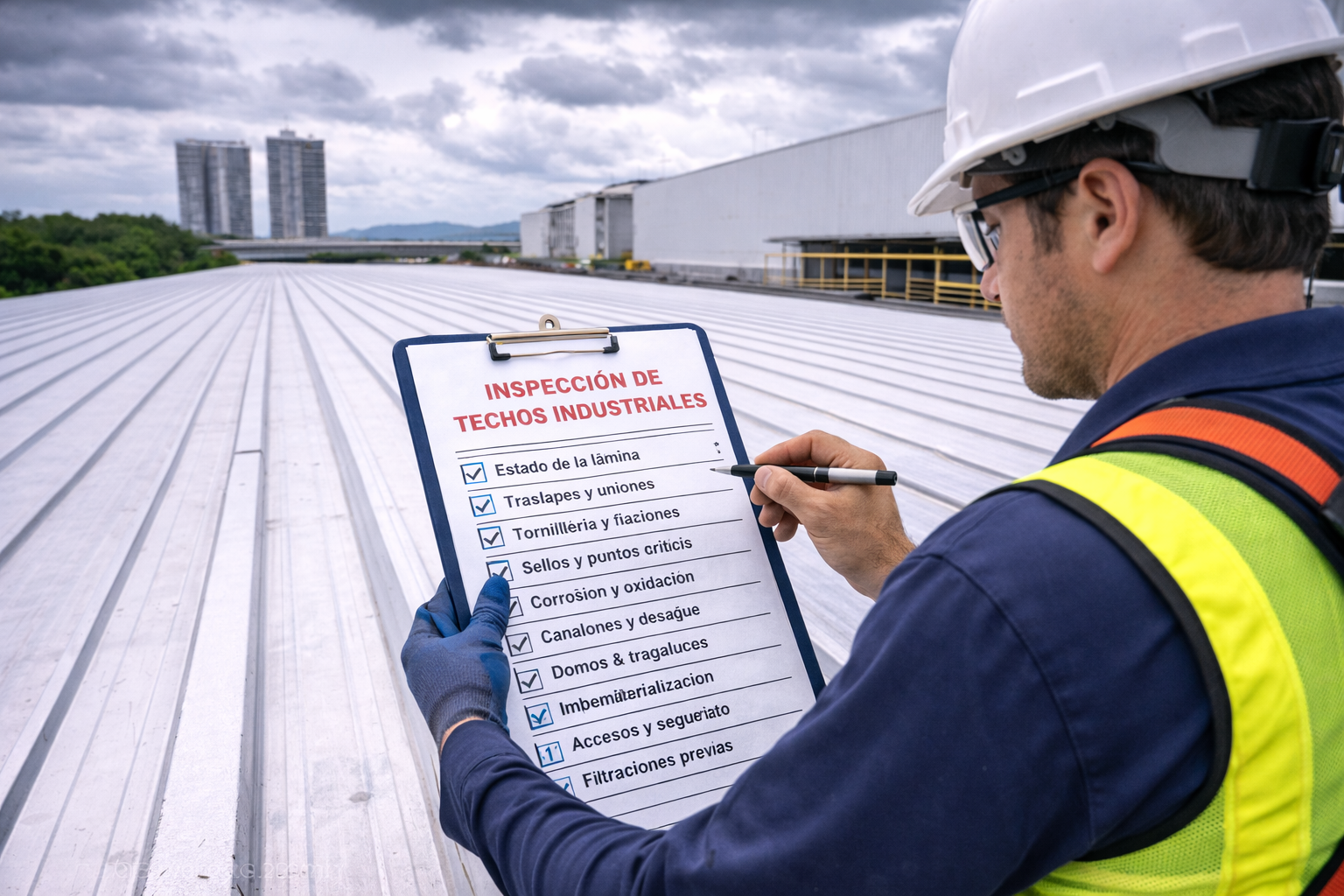 Inspección de techos antes de las lluvias y vientos