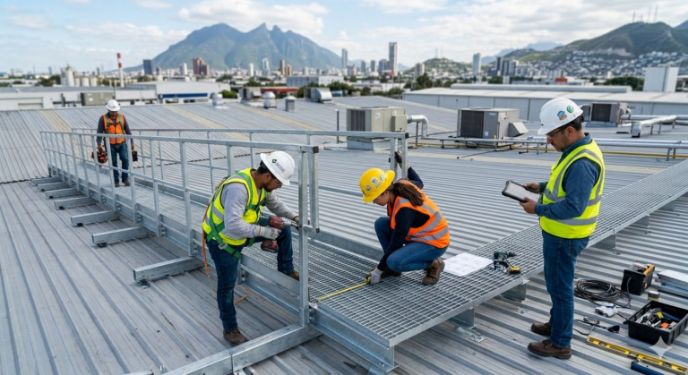 Paso de gato en cubiertas: qué es, tipos y normativa para trabajos seguros en altura